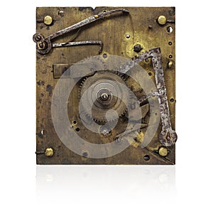 Inner workings of an old fashioned clock