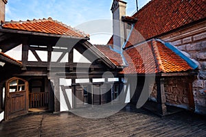 Inner yard of Bran Castle in Romania