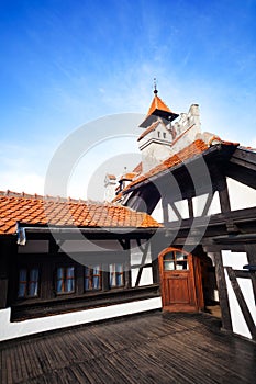 Inner yard of Dracula Castle in Romania