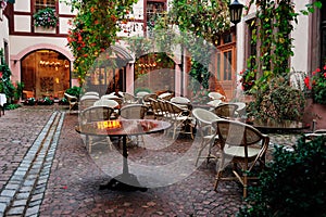 Inner yard scene at Colmar, France