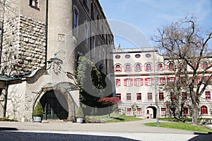 Inner yard in Sigmaringen castle, Germany