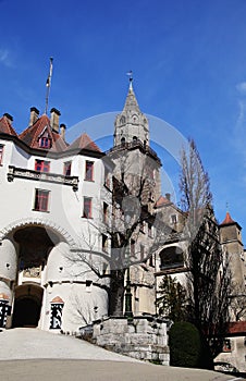 Inner yard in Sigmaringen castle, Germany