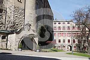 Inner yard in Sigmaringen castle, Germany