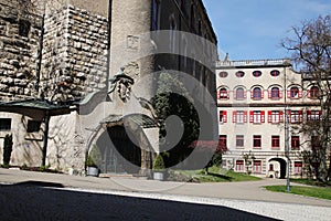 Inner yard in Sigmaringen castle, Germany