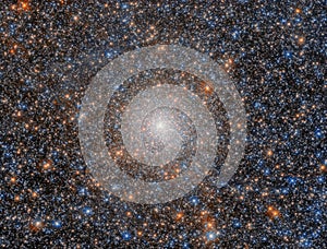 Innermost region of a globular star cluster.