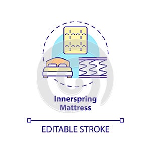 Innerspring mattress concept icon