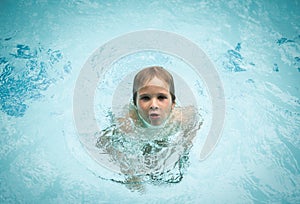 Innocence easy lifestyle collection. Time to stop worry even in crisis, follow the example of children. Wet kid swim in