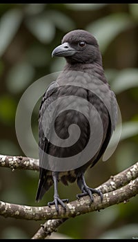 Innocence Unveiled: Smiling Baby Crow's Gaze