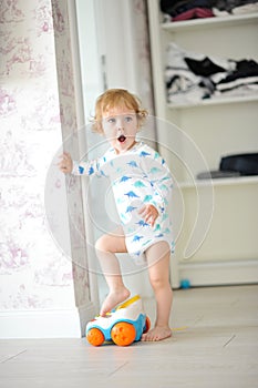 Innocent child playing