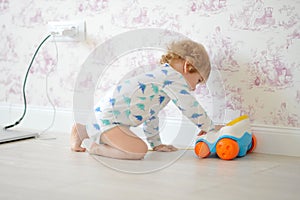 Innocent child playing