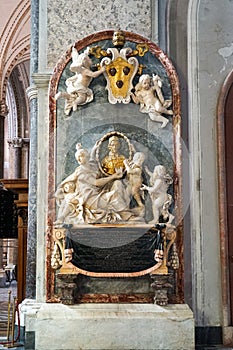 Innocentio XII Pont max Pignatello inside the Basilica of Santa Maria del Principio in Naples, Italy. photo