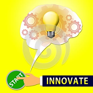 Innovate Light Meaning Innovating And Ideas 3d Illustration