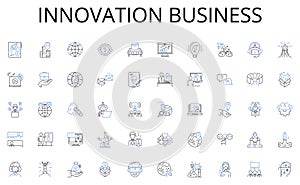 Innovation business line icons collection. Chronology, Schedule, Moment, Day, Hour, Minute, Second vector and linear