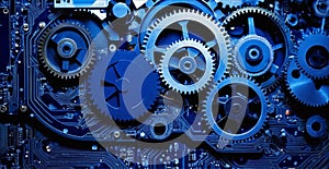 Innovation Computer Data Cogs Technology Banner Background