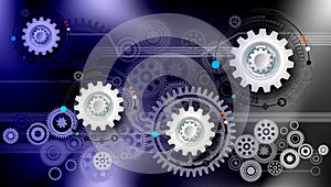 Innovation Computer Data Cogs Technology Banner Background