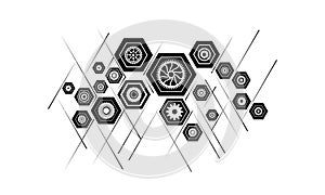 Innovation Computer Data Cogs Technology Banner Background.