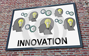 Innovation concept on a billboard