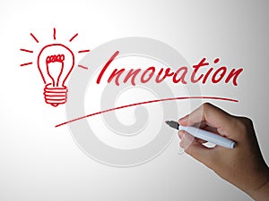 Innovation concept icon means creation using revolutionary ideas - 3d illustration