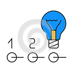 innovation data science icon color illustration