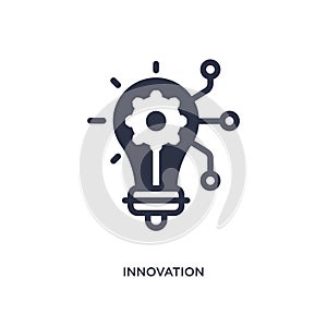 innovation icon on white background. Simple element illustration from marketing concept