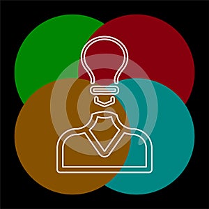 Innovation idea icon. Flat illustration innovation