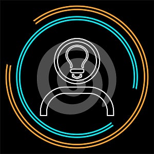 Innovation idea icon. Flat illustration innovation