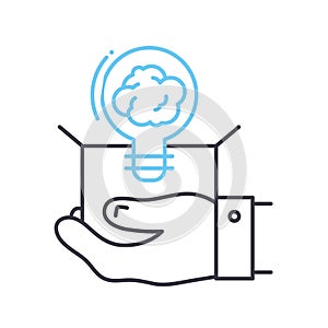 innovation idea line icon, outline symbol, vector illustration, concept sign