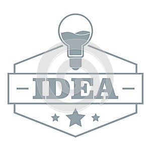 Innovation idea logo, simple gray style