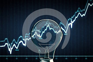 Innovation, idea and stats concept