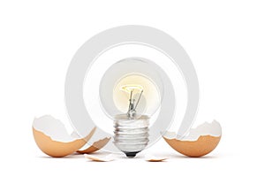 Innovation - Ideas Light Bulb Hatching photo