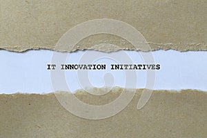 it innovation initiatives on white paper