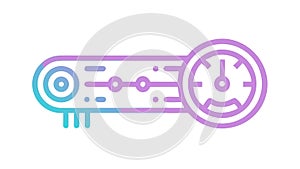 Innovation Process Icon, Mechanical Idea Generation, vector design Generative AI