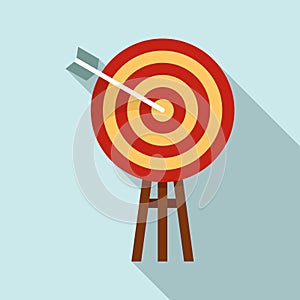 Innovation target icon, flat style