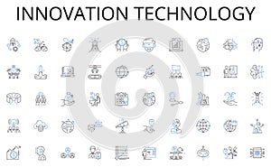 Innovation technology line icons collection. Acupuncture, Aromatherapy, Ayurveda, Chiropractic, Detoxification