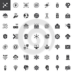 Innovation technology vector icons set