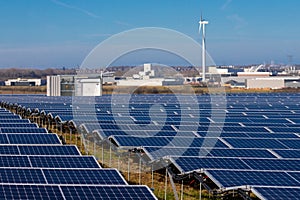 Innovation to meet the Sustainable Development Goals by creating solar panel fields and adding wind mill turbines to create energy