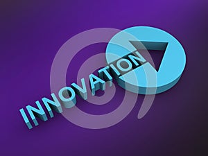 innovation word on purple