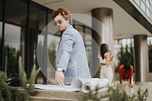 Innovative Architects Collaborating on a Creative Construction Project