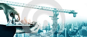 Innovative architecture and civil engineering plan photo