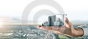 Innovative architecture and civil engineering plan photo