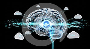 Innovative Artificial Intelligence Brain Connecting to Cloud for Smart Data Processing and Future Business Solutions