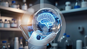 Innovative Brain Visualization in a Futuristic Lab