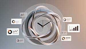 Innovative clock design showcasing data visualization and analytics