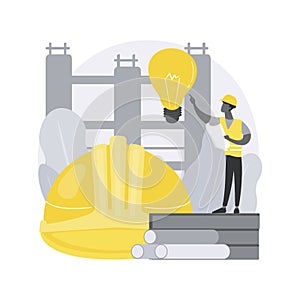 Innovative construction materials abstract concept vector illustration.