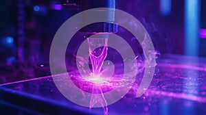 Innovative 3d printer creating object layer by layer with molten material