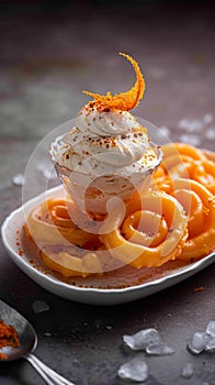 Innovative delight Jalebi Ice Cream, combining Indian sweetness with coolness