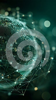 Innovative Digital Representation of Earth Showcasing Interconnected Data Networks