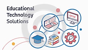 Innovative Educational Technology Solutions for Modern Learning, vector design Generative AI