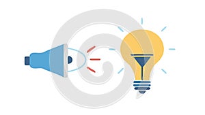 Innovative Growth Chart Icon, Progress and Idea Development, vector design Generative AI