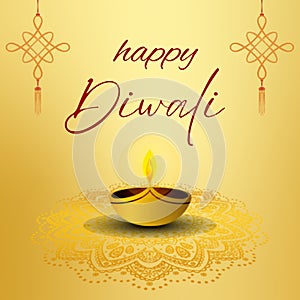 Innovative header, banner, social media post or poster for Diwali festival.